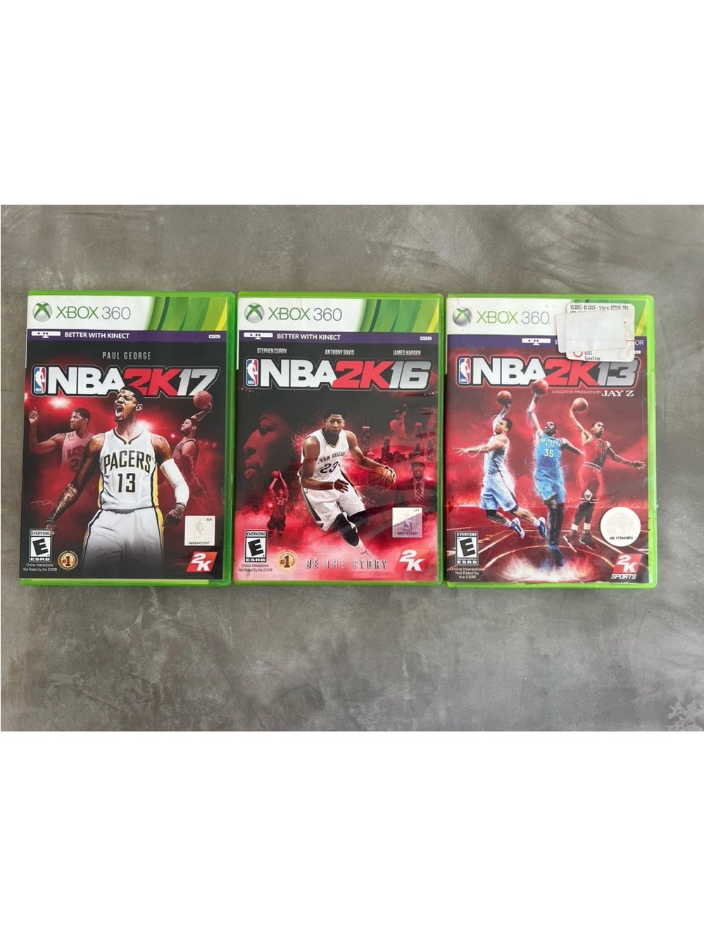 Xbox 360 NBA 2K13, 16, & 17 Game Case - Paul George (Green/Red)